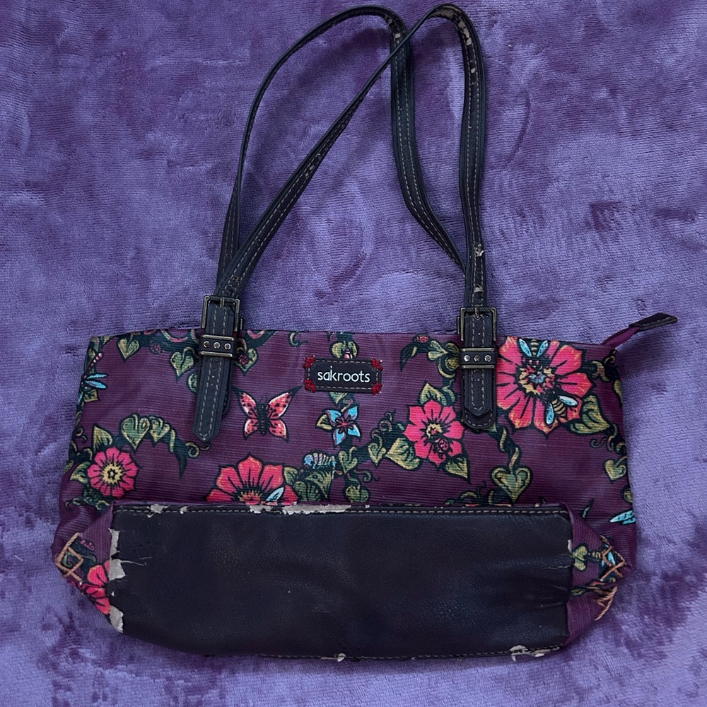 Sakroots Floral Women's Bag - Burgundy